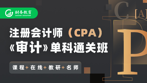 注册会计师CPA单科班-审计
